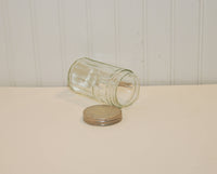 Vintage Clear Ribbed Glass Jars with Original Aluminum Lids (c. 1930's?) Depression Era Glass, Kitchen Storage and Decor, Country Home Decor