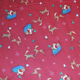 A close up of the Benartex Christmas fabric.