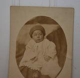 Antique Baby Photograph Postcard (c. 1900's) Antique Ephemera, Baby Postcard, Repurpose, Collectible, Art Collage, Vintage Nursery Decor