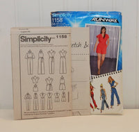 Simplicity 1158 Jumpsuit Sewing Pattern (c. 2015) Misses' Sizes 4-12, Inspired By Project Runway, Slim or Wide Leg, Short, Long Pant Length