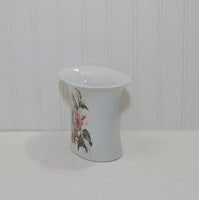 Vintage Fine Porcelain Kaiser West Germany Vase - Liliane (c. 1979-1990) Designer: K. Nossek, Mauve Color Flowers With Green Leaves
