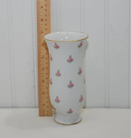 Vintage Kaiser Fine Porcelain Vase, Meersburg Pattern (c. 1979-1990) Delicate Pink Roses, Country Cottage Charm, Wedding or Shower Gift