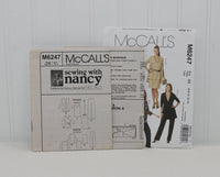 McCall's M6247 Nancy Zieman Thirty Minutes To Sew Outfit Sewing Pattern (c. 2010) Misses' Sizes 6-14, Jacket, Tops, Sash, Skirt, Pants