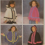 Simplicity 5230 Child or Girl's Poncho Sewing Pattern (c. 2004) Child/Girl Sizes Extra Small-Large, Simplicity Accessories, Spring, Fall