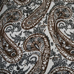 Vintage Brown and Black Paisley Print Polyester Fabric (c. pre-1999) Large Paisley Print, Retro Fabric, Skirt, Blouse, Yardage By 44 Inches