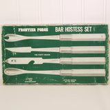 Vintage Frontier Forge Bar Hostess Set (c. 1960's) Stainless Steel and Lucite Set For Your Retro Bar, Home Entertaining, Gift Idea