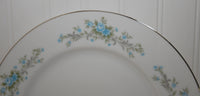 Vintage Royal Court Blue Fantasy Fine China Dinner Plate (c. 1950's?) Made In Japan, Mid Century Plate, Blue Roses, Replacement China