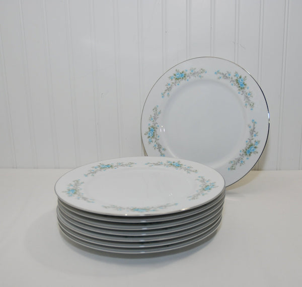 Vintage Royal Court Blue Fantasy Fine China Dinner Plate (c