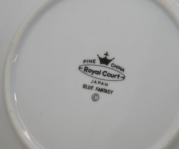 Vintage Royal Court Blue Fantasy Fine China Dinner Plate (c