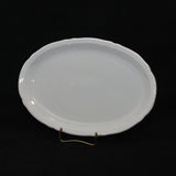 A beautiful example of Seltmann fine china. The photos shows an oval serving platter. It is circa 1950-60'sand was made in Weiden, Germany. It is the Marie Luise pattern and is white in color.