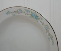 Vintage Royal Court Blue Fantasy Fine China Fruit, Dessert Bowl (c. 1950's?) Made In Japan, Mid Century Plate, Blue Roses, Replacement Bowl