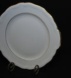 Vintage Elegant Seltmann Fine China Round Serving Platter (c. 1950-1960's?) Weiden Germany, Marie Luise Pattern, White With Gold Trim
