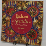 Radiant Beauties Gift Wrap Paperback Book by Valori Wells (c. 2003) Quilting Wrapping Paper, Quilting Gift Wrap, 4 Patterns, 12 Gift Tags