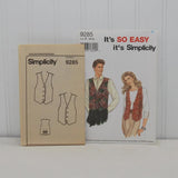 Vintage Simplicity 9285, It's So Easy It's Simplicity Men's, Women's or Teen's Vest Pattern (c. 1994) Sizes Extra Small - Extra Large
