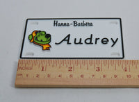 Vintage Retro Hanna-Barbera Scooby Doo and Muttley Bicycle Name Plates, Tags (c. 1972) Audrey, Beth, Colleen, Retro Cartoon