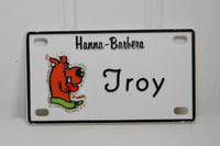Vintage Retro Hanna-Barbera Scooby Doo and Muttley Bicycle Name Plates, Tags (c. 1972) Troy, Warren, Retro Cartoon