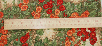 A ruler has been placed on top of the fabric to give you an idea of the size of the pattern.