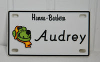 Vintage Retro Hanna-Barbera Scooby Doo and Muttley Bicycle Name Plates, Tags (c. 1972) Audrey, Beth, Colleen, Retro Cartoon
