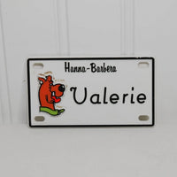 Vintage Retro Hanna-Barbera Scooby Doo and Muttley Bicycle Name Plates, Tags (c. 1972) Valerie & Vicki, Retro Cartoon