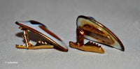 Vintage Kay Denning Enamel and Glass Copper Based Shoe Clips (c.1960's-1980)