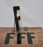 9 Inch Vintage Industrial Marquee Plastic 'F'