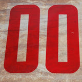9 Inch Vintage Industrial Marquee Plastic Red Zero Sign, Perfect for Birthdays, Home Decor and So Much More