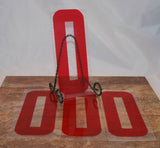 9 Inch Vintage Industrial Marquee Plastic Red Zero Sign, Perfect for Birthdays, Home Decor and So Much More