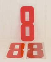Vintage Industrial Marquee Plastic Red Eight Sign Number, 9" Tall
