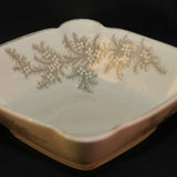 Antique Adamantine WPC Square Bowl or Dish c. late 1800's  created by Wheeling and La Belle Pottery