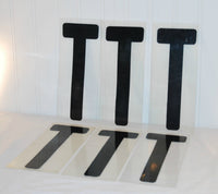 Another view of the capital T plastic sign letter.