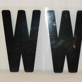 9 Inch Vintage Industrial Marquee Plastic Capital 'W', Home Decor, Repurposed Art, Industrial Supply, Wedding, Crafts, Birthday Party, Sign