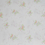 Delicate Spring Floral on White Background Fabric,  44 inches wide